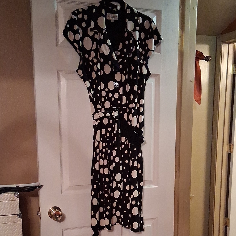 Polka Dot Black and White Dress